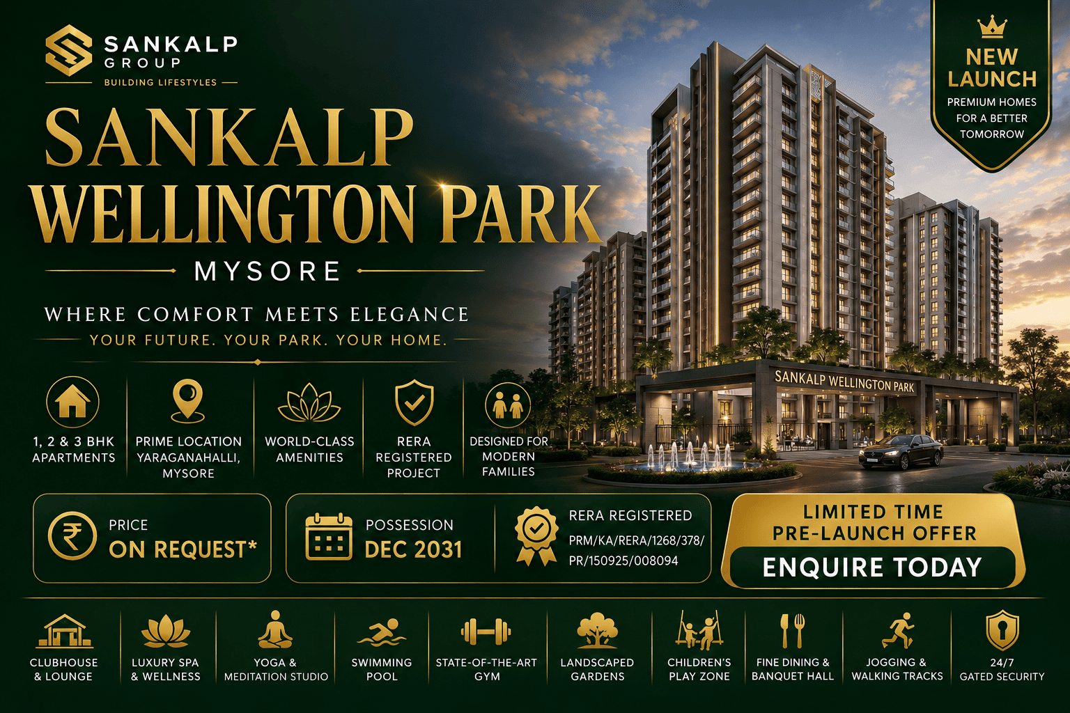 Sankalp Wellington Park Mysore New Launch Apartments